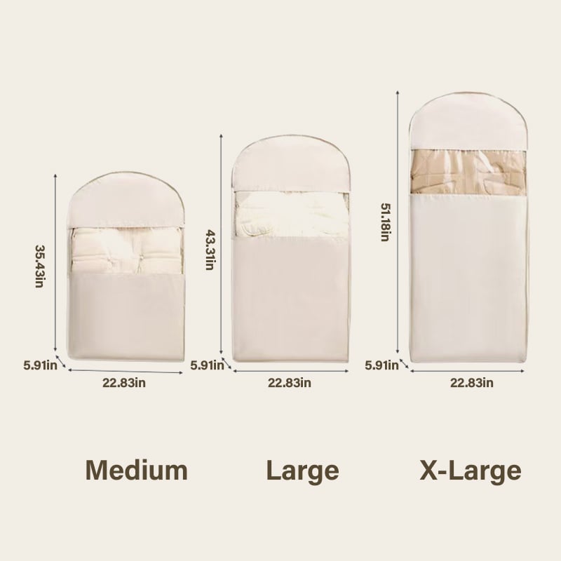 🔥2026 Space Saving Hanging Garment Bag with Self Compression Zipper