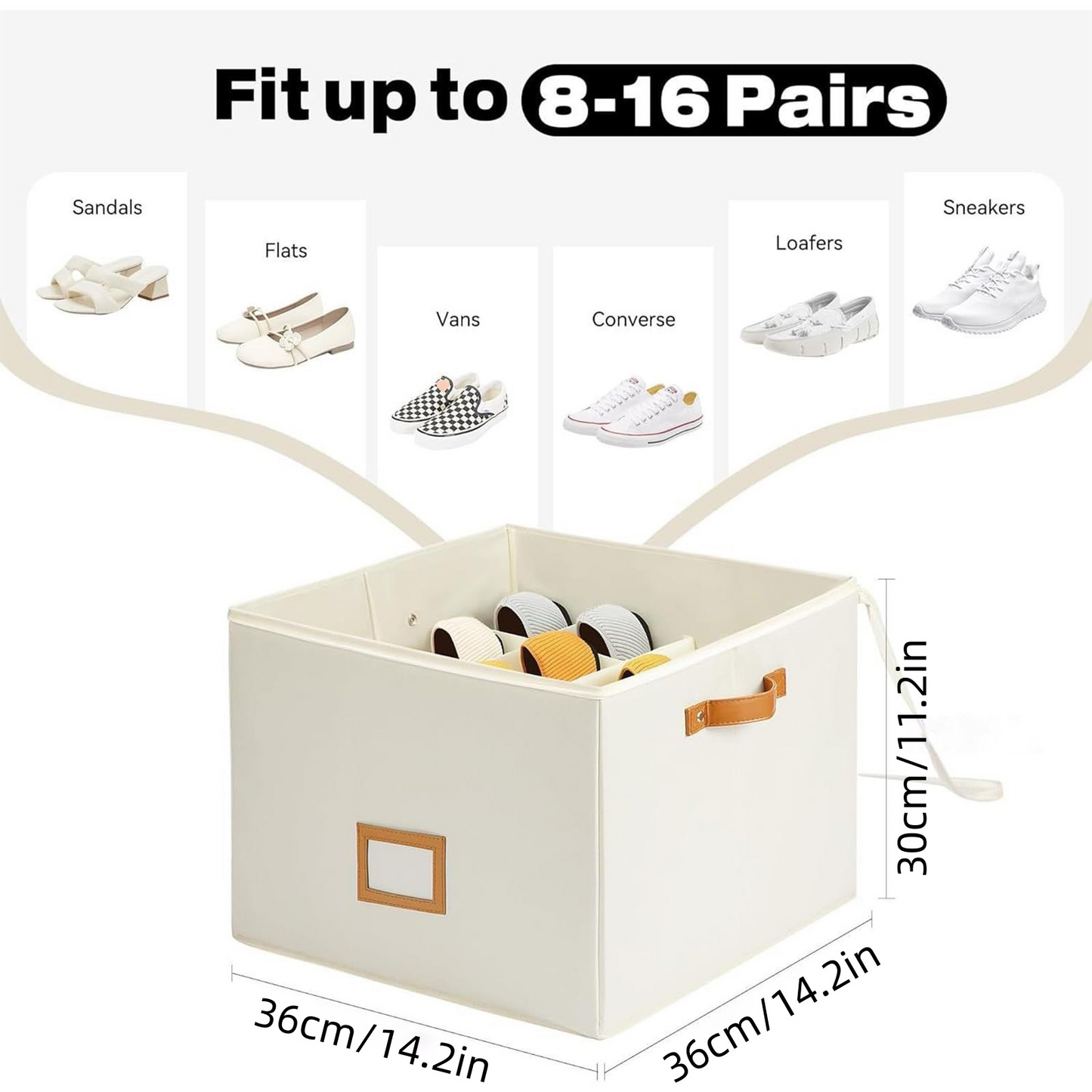 ⏳Limited time 50% off💥Oxford Fabric Foldable Design Shoe Organizer, Storage Box