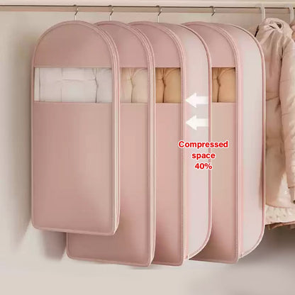 🔥2026 Space Saving Hanging Garment Bag with Self Compression Zipper
