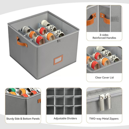 ⏳Limited time 50% off💥Oxford Fabric Foldable Design Shoe Organizer, Storage Box