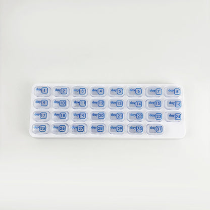 💊31 Days Pill Box-Monthly Pill Organizer-Arthritis-Friendly Easy-Open Lids