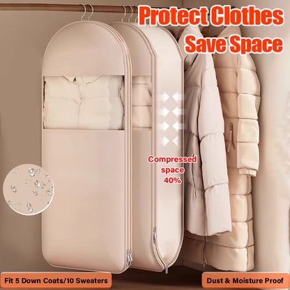 🔥2026 Space Saving Hanging Garment Bag with Self Compression Zipper