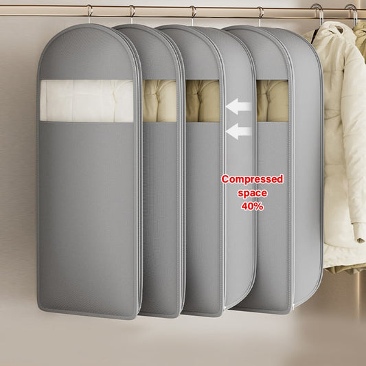 🔥2026 Space Saving Hanging Garment Bag with Self Compression Zipper