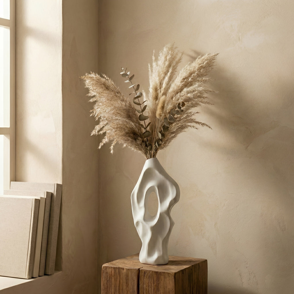 Abstract Tree Stump Ceramic Vase