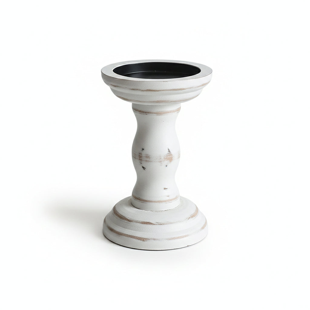 Wooden Roman Column Candle Holder