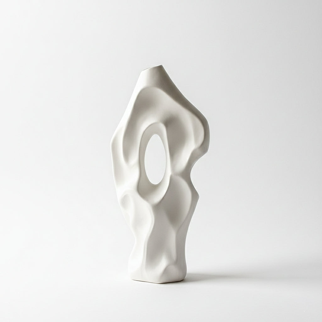 Abstract Tree Stump Ceramic Vase