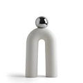 Nordic Textured Arch and Ball Ceramic Sculpture