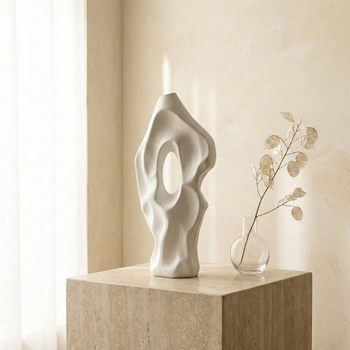 Abstract Tree Stump Ceramic Vase