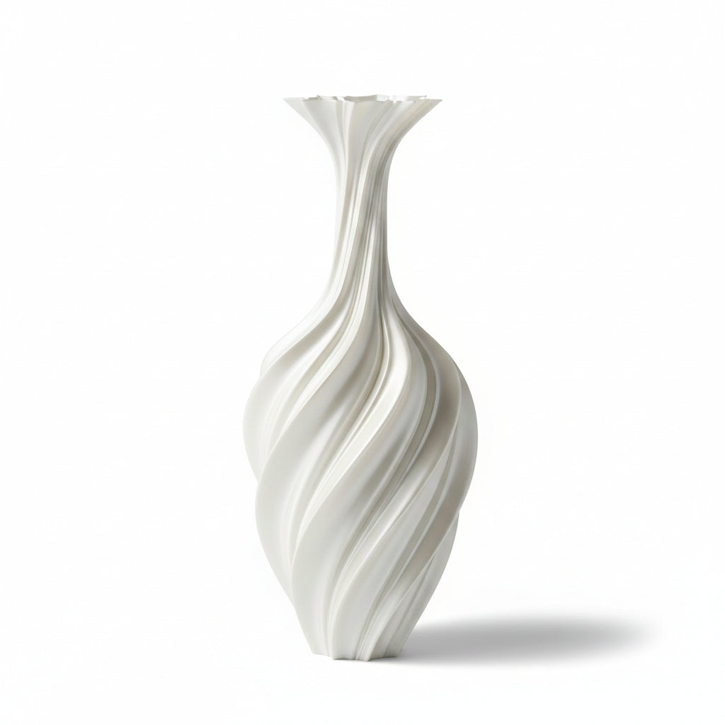 Modern Silk Twist Sculpture Vase