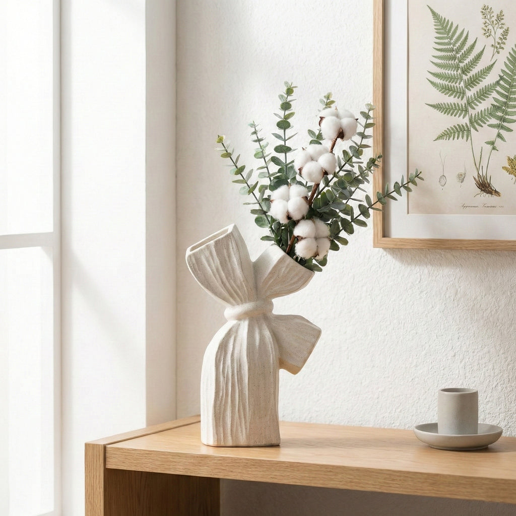 Creative Bow Knot Ceramic Vase