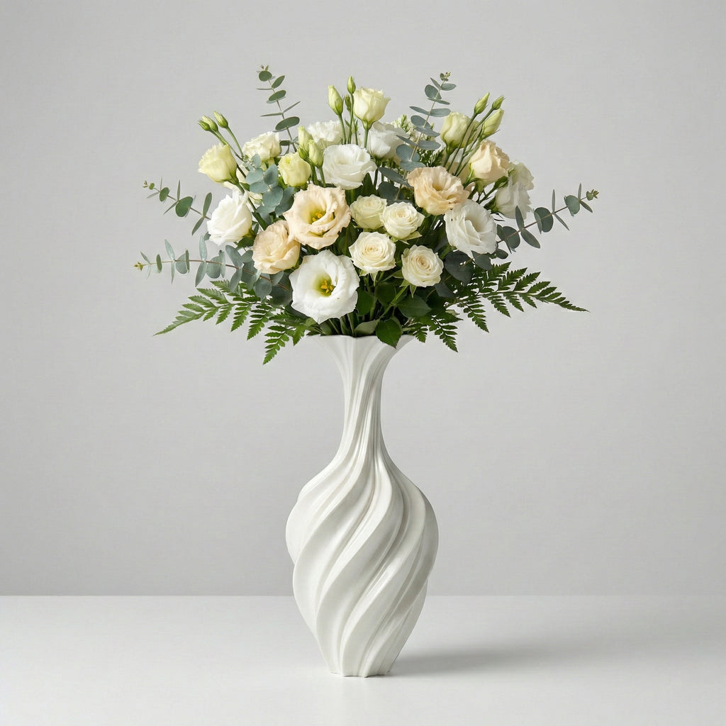 Modern Silk Twist Sculpture Vase