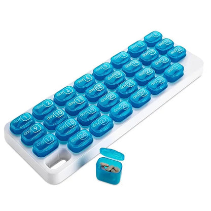 💊31 Days Pill Box-Monthly Pill Organizer-Arthritis-Friendly Easy-Open Lids