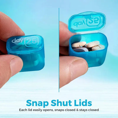 💊31 Days Pill Box-Monthly Pill Organizer-Arthritis-Friendly Easy-Open Lids