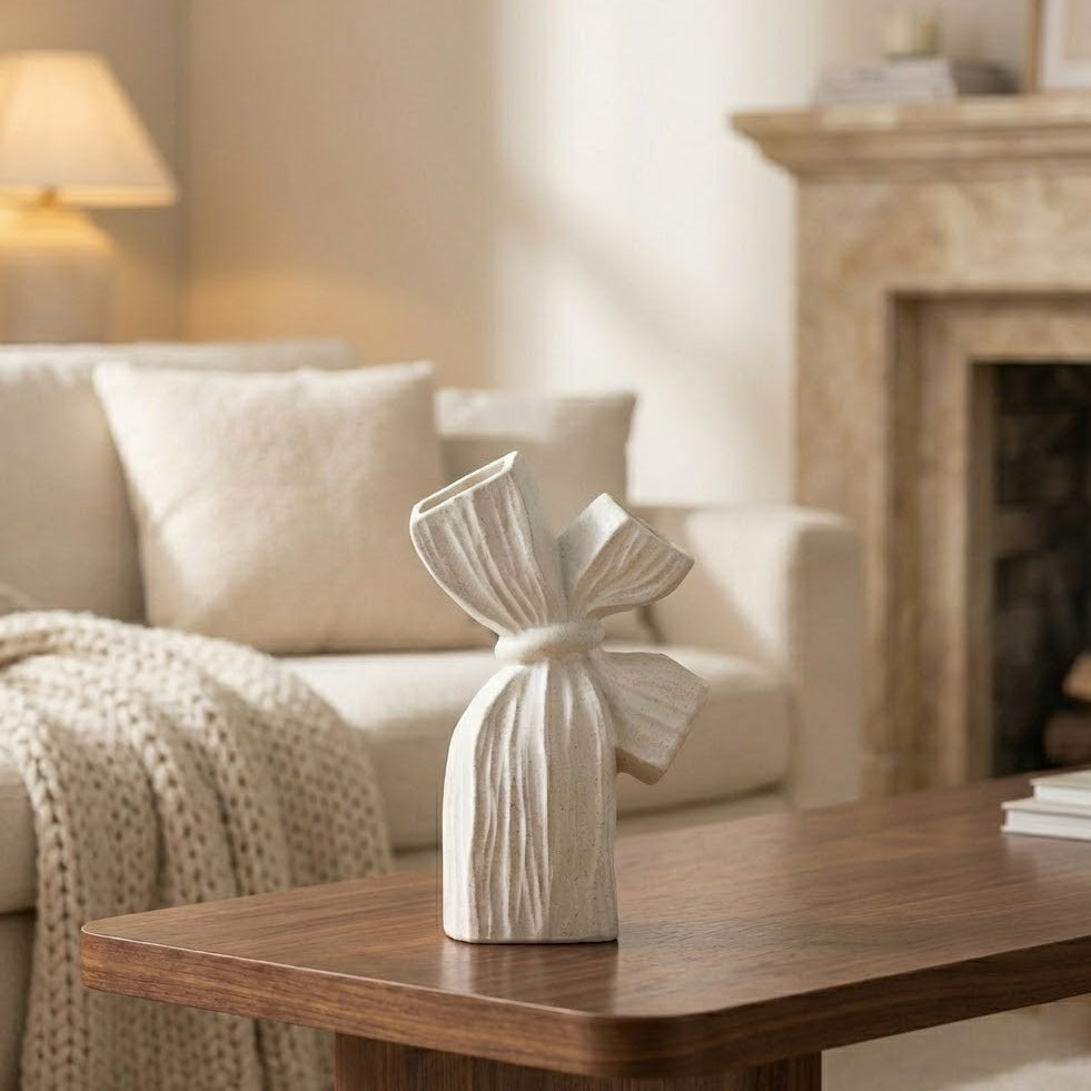 Creative Bow Knot Ceramic Vase